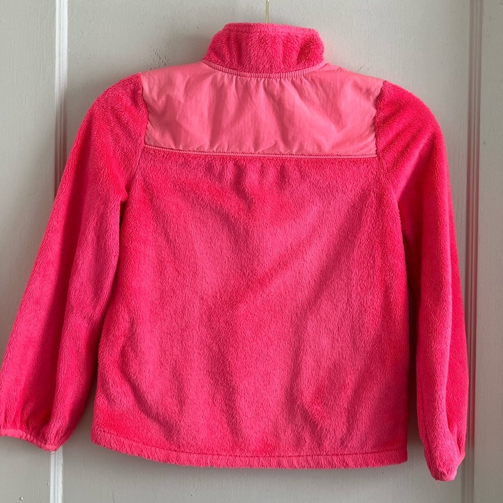 Children’s Place M 7/8 Hot Pink Fuzzy Fleece Full Zip Jacket - Picture 5 of 10